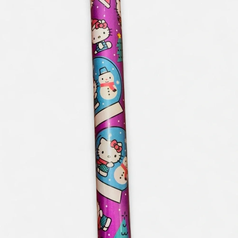 Hello Kitty Snow Globe Purple Christmas gift wrap paper roll